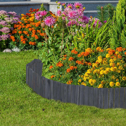 Flexible Beetumrandung aus Holz – Fichte, Drahtrücken