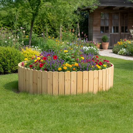 Flexible Wooden Garden Edging – Weather-Resistant, Easy Install