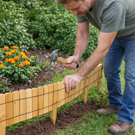 Flexible Wooden Garden Edging – Weather-Resistant, Easy Install