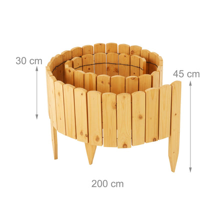 Flexible Wooden Garden Edging – Weather-Resistant, Easy Install