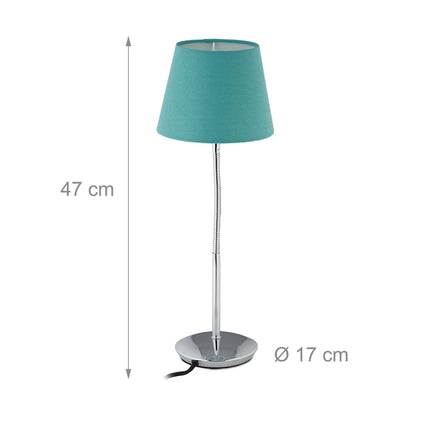 Flexibilní stolní lampa s textilním stínidlem