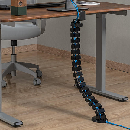 Flexibler vertikaler Kabelkanal für Sitz-/Stehtische Schwarz