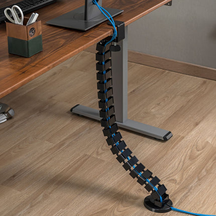 Flexibler vertikaler Kabelkanal für Sitz-/Stehtische Schwarz