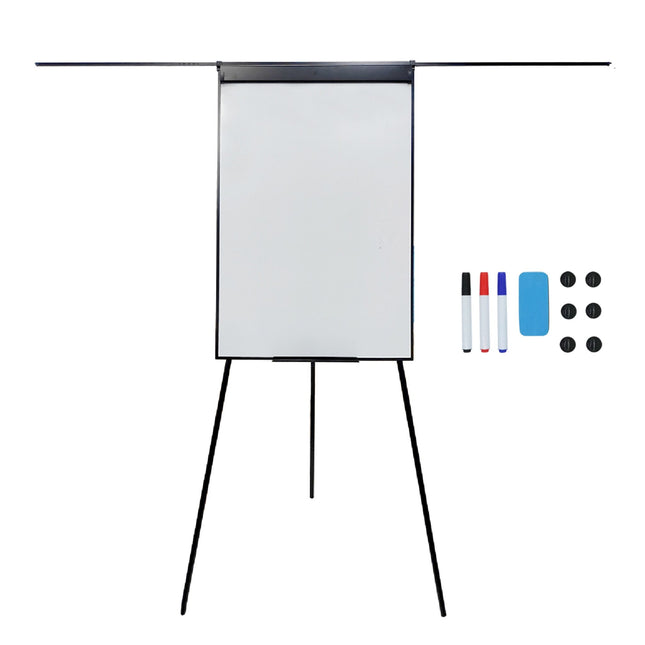 Flipchart Whiteboard 100x70 cm, Magnetic, Adjustable