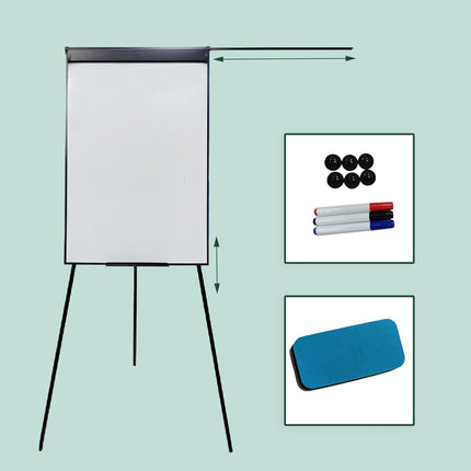 Flipchart Whiteboard 100x70 cm, Magnetic, Adjustable