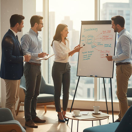 Flipchart Whiteboard 100x70 cm, Magnetic, Adjustable
