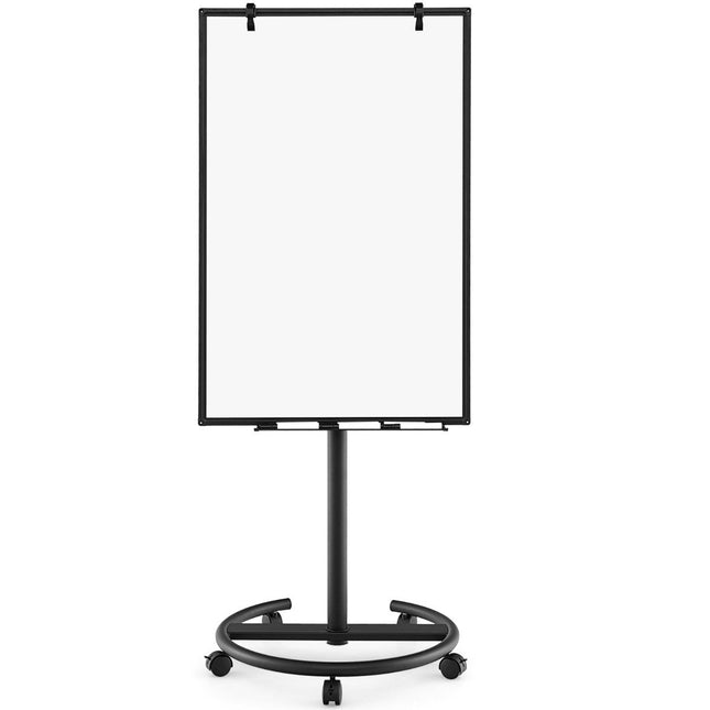 Flipchartständer auf Rollen mit Magneten und Markern, Whiteboard, höhenverstellbar bis 192 cm