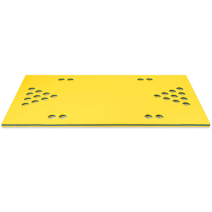 Schwimmender Beer Pong Tisch, 1,68 m XPE-Matte, Gelb