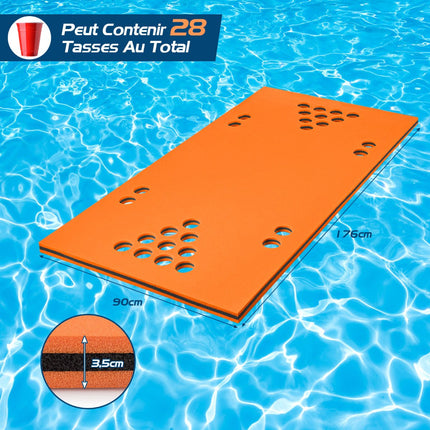 Schwimmende Beer-Pong-Tischauflage, 1,68 m x 90 cm, XPE