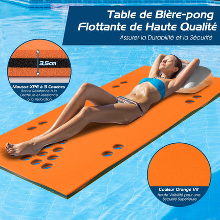 Schwimmende Beer-Pong-Tischauflage, 1,68 m x 90 cm, XPE
