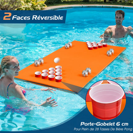 Schwimmende Beer-Pong-Tischauflage, 1,68 m x 90 cm, XPE