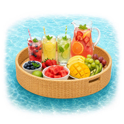 Floating Pool Tray, 60 cm, PE Rattan, Foam Core