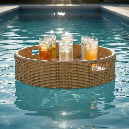 Floating Pool Tray, 60 cm, PE Rattan, Foam Core