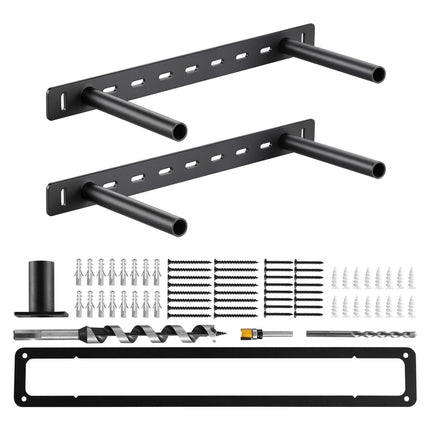 Floating Shelf Brackets, Hidden, 2 Pack, 16 In, 150 Lb