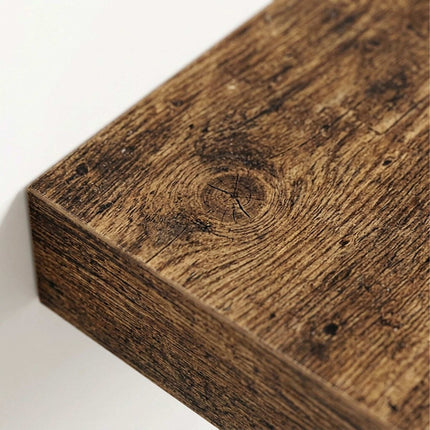 Floating Wall Shelves Set of 2, Wood-Effect Finish