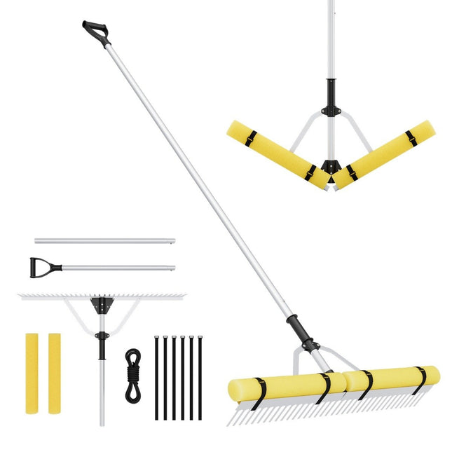 Schwimmender Seegrasrechen mit 92 cm Rechenkopf 92 x 12 x 156-230 cm