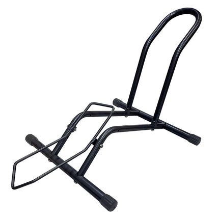 Floor Bicycle Stand for E-Bikes, 16-29 Inch Wheels – Front or Rear Wheel, Black