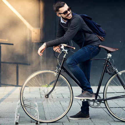 Fahrradständer für 2 Fahrräder, verzinkter Stahl