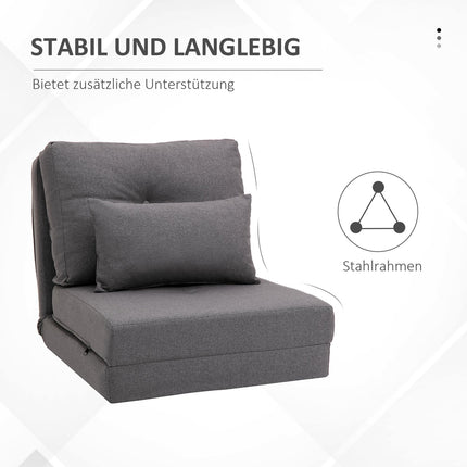 Fauteuil de sol 2 en 1 pliable avec dossier réglable, canapé de sol avec coussins décoratifs, lin, coussin de siège de sol