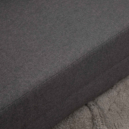 Fauteuil de sol 2 en 1 pliable avec dossier réglable, canapé de sol avec coussins décoratifs, lin, coussin de siège de sol