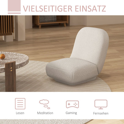 Sessel & Sofa aus cremefarbenem Samt – zur Meditation oder zum Entspannen