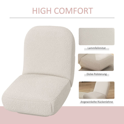 Sessel & Sofa aus cremefarbenem Samt – zur Meditation oder zum Entspannen