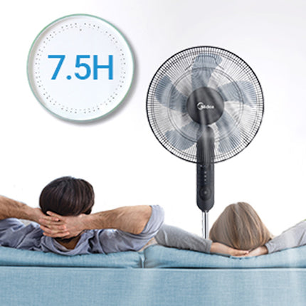 Podlahový ventilátor, 3 rychlosti a dálkové ovládání, černý