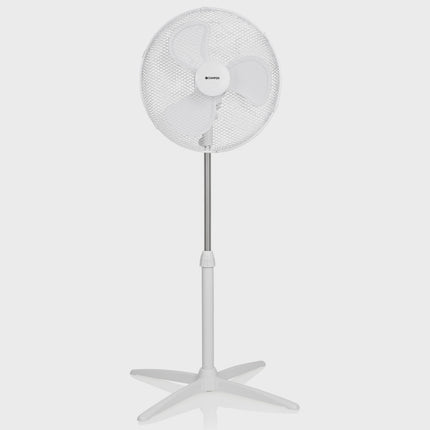 Floor Fan 40cm, 3 Speeds, Oscillating, White