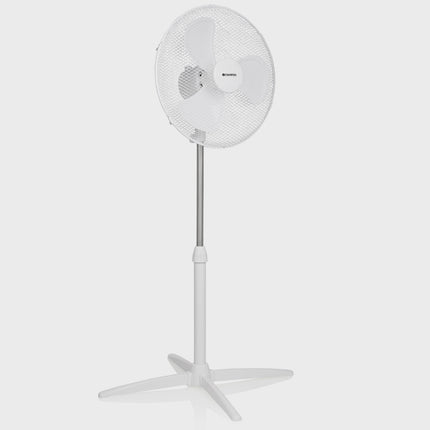 Floor Fan 40cm, 3 Speeds, Oscillating, White