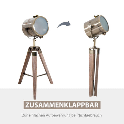 Stand floor lamp, stainless steel, E14, 33x33x65cm