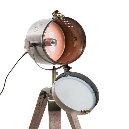 Stand floor lamp, stainless steel, E14, 33x33x65cm