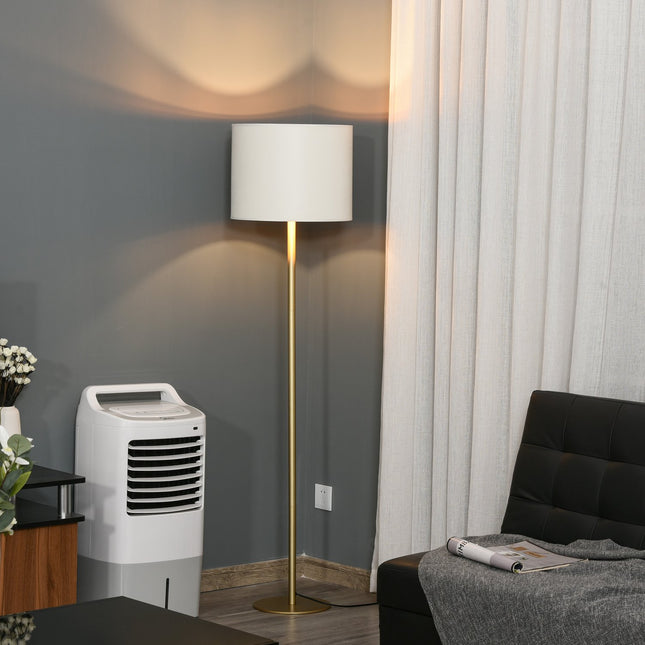 Stehleuchte aus weißem Metall für das Wohnzimmer, Ø40 x 160H cm