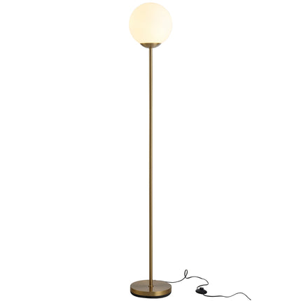 Goldfarbene Stehleuchte aus Metall mit Glas – 25x25x171cm