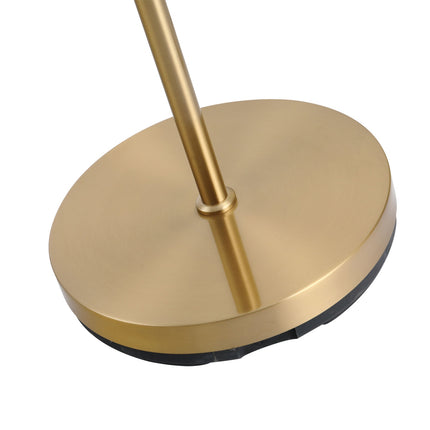 Goldfarbene Stehleuchte aus Metall mit Glas – 25x25x171cm