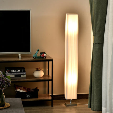 Moderní stojací lampa, bílá nerezová ocel, objímka E27