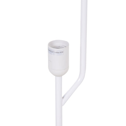 Moderní stojací lampa, bílá nerezová ocel, objímka E27