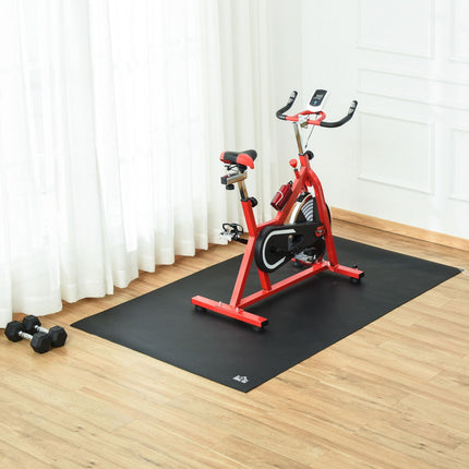 PVC Floor protection mat for exercise equipment - Black, 180x90cm