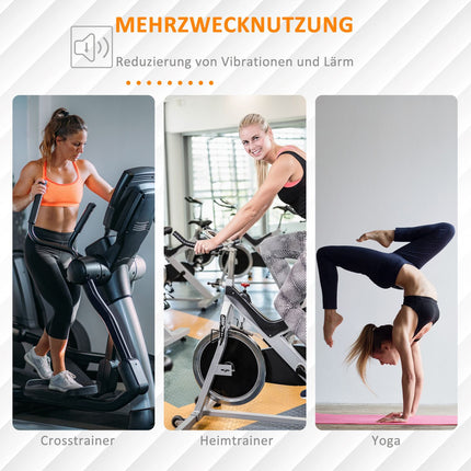 PVC Floor protection mat for exercise equipment - Black, 180x90cm