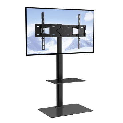 Floor TV Stand Mount, Swivel, Height Adjustable, 32-65 Inch