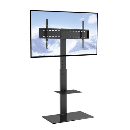 Floor TV Stand Mount, Swivel, Height-Adjustable 32-85 Inch