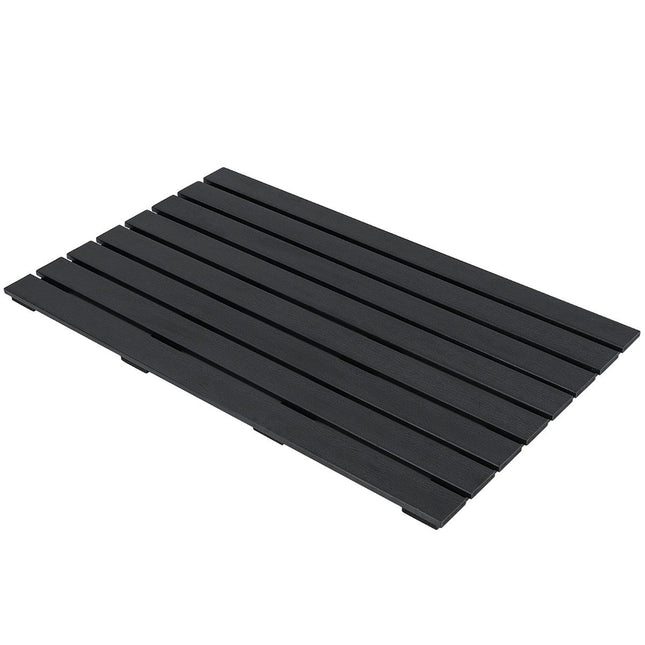 Floor element for solar shower WPC floor plate for garden shower 100 x 60 x 2.5 cm black
