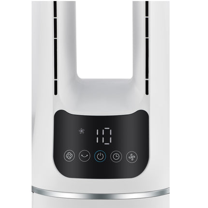 Ventilateur de sol 2 en 1 avec purificateur d'air Blanc