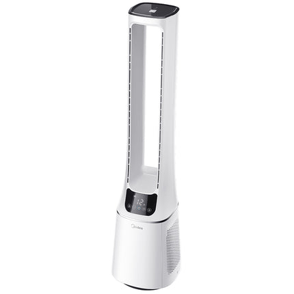 Ventilateur de sol 2 en 1 avec purificateur d'air Blanc