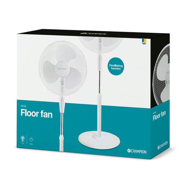 Podlahový ventilátor 40cm GF120, bílý