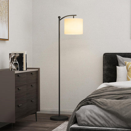 Stehleuchte mit Fernbedienung, einstellbarer Helligkeit und Farbe, Schwarz