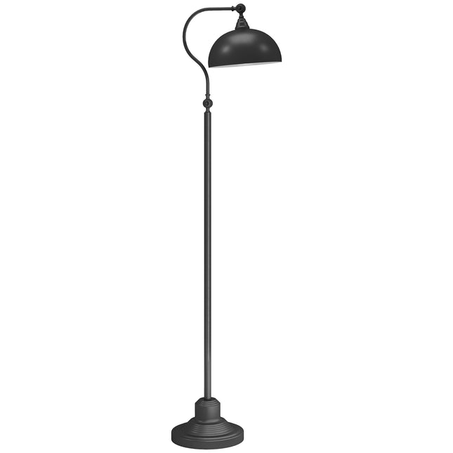Bogenstehlampe Schwarzes Metall – Verstellbarer Schirm, Retro-Design