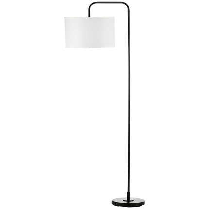 Moderne schwarze Stehlampe aus Metall mit Lampenschirm, 180 cm Kabel