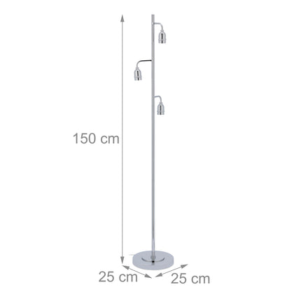 Lampadaire argenté
