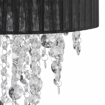Floor lamp with crystals black