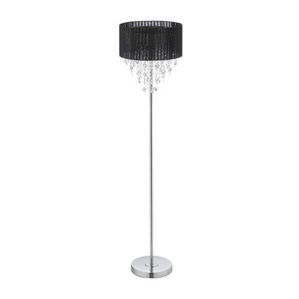 Floor lamp with crystals black